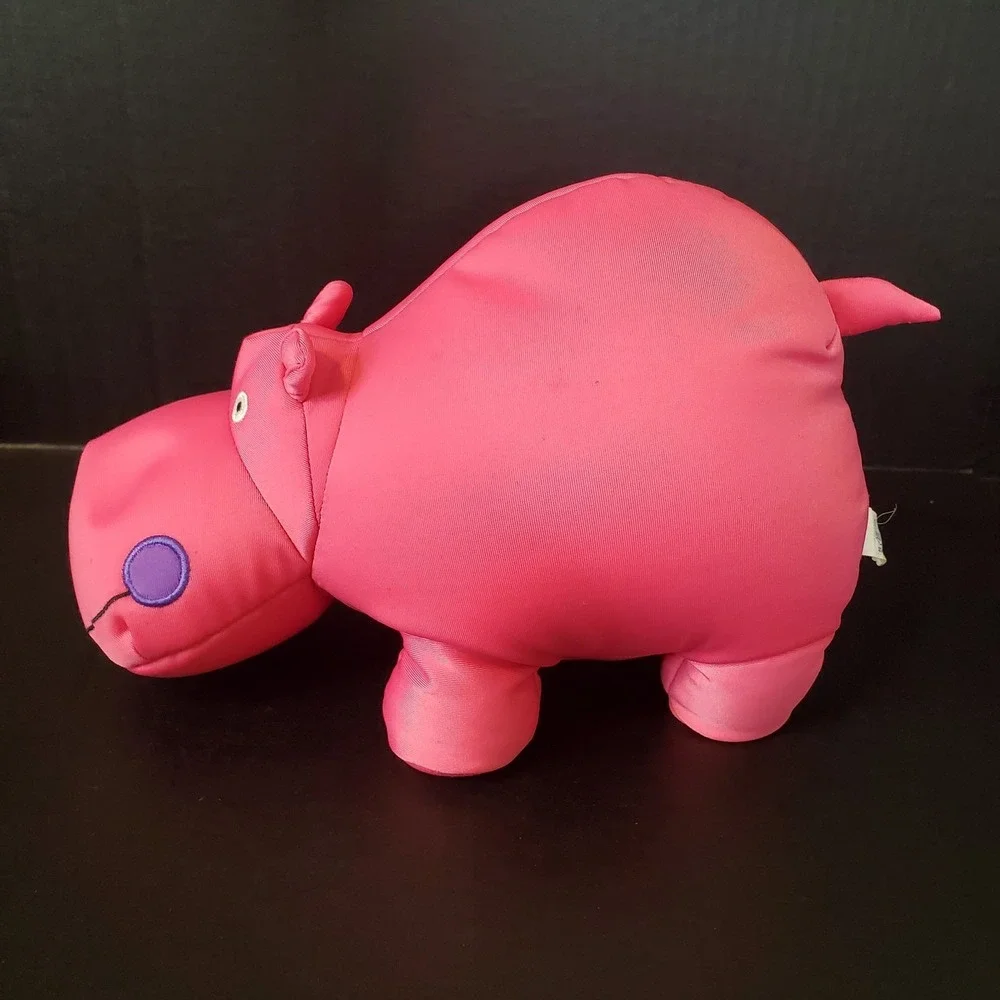 Wishpets Squeezhies‎ Pink Hippopotamus Microbead Stuffed Hippo 2013 RARE FIND